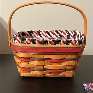 Longaberger 1997 Patriot Basket with Red, White, and Blue Liner